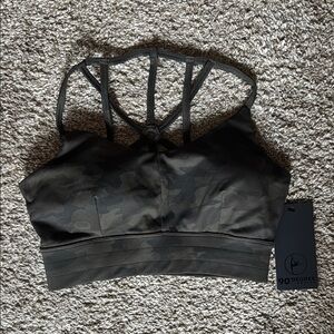 90 Degree By Reflex Camouflage Sports Bra - Dark Gray